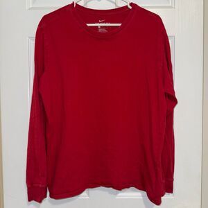 Nike Red Long Sleeve Tee Size L
